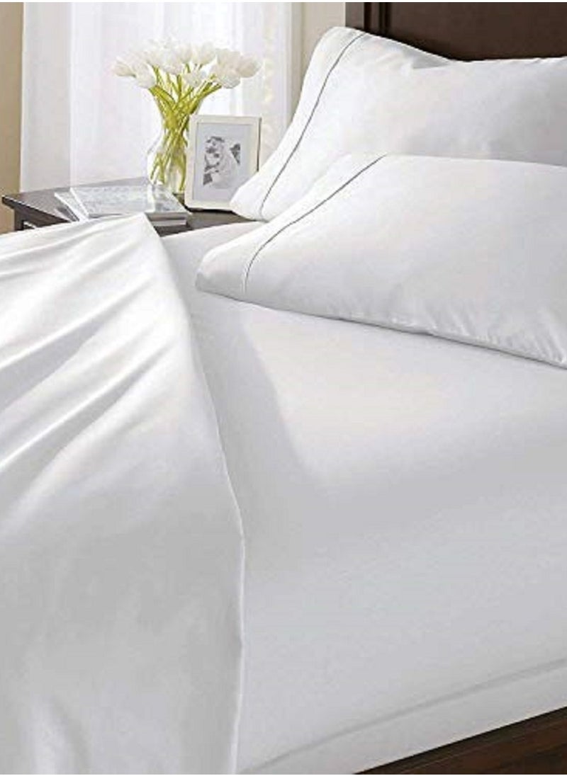 Cozy Bedroom Starter 4-Piece Set – Includes 1 Stripe Pillow 75 x 50cm, 1 Bed Sheet 100 x 200cm, 1 Duvet 160 x 320cm, and 1 Duvet Cover 160 x 320cm – Perfect for Comfortable Sleep and Modern Home Decor – Standard Size Bedding Essentials