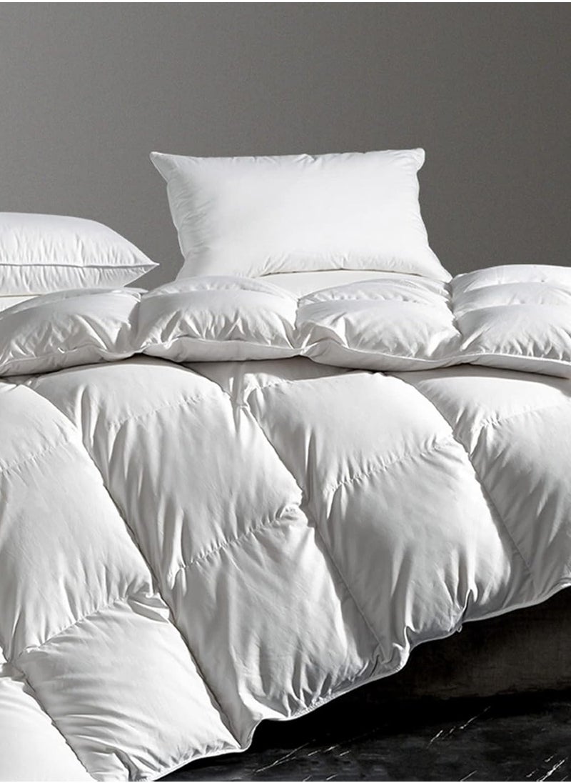 Cozy Bedroom Starter 4-Piece Set – Includes 1 Stripe Pillow 75 x 50cm, 1 Bed Sheet 100 x 200cm, 1 Duvet 160 x 320cm, and 1 Duvet Cover 160 x 320cm – Perfect for Comfortable Sleep and Modern Home Decor – Standard Size Bedding Essentials