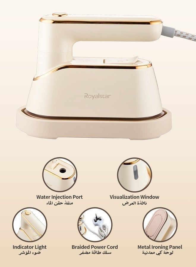 Royalstar Foldable Steam Iron with 1200W 20s Fast Heat-Up,Wet and Dry Ironing Flat Ironing and Hanging Ironing 3 in 1 Light Mini Portable Travel Iron with Durable Braided Cord,for Home and Travel - Image 3