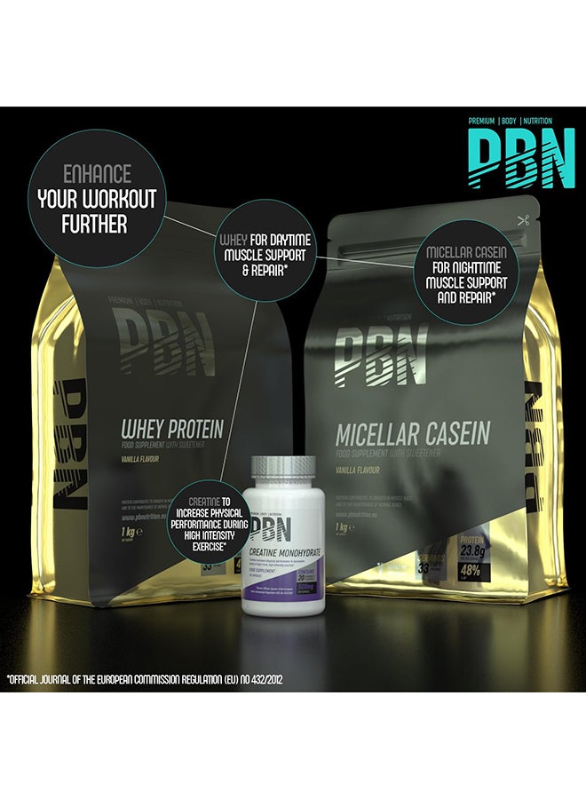 Premium Body Nutrition Micellar Casein 1kg Vanilla Pouch - Image 3
