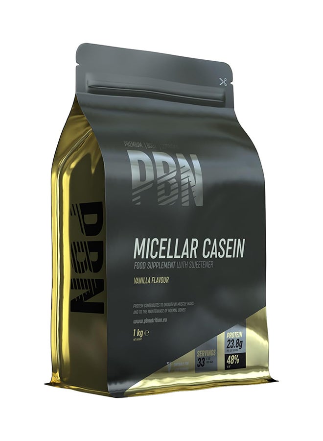 Premium Body Nutrition Micellar Casein 1kg Vanilla Pouch - Image 1