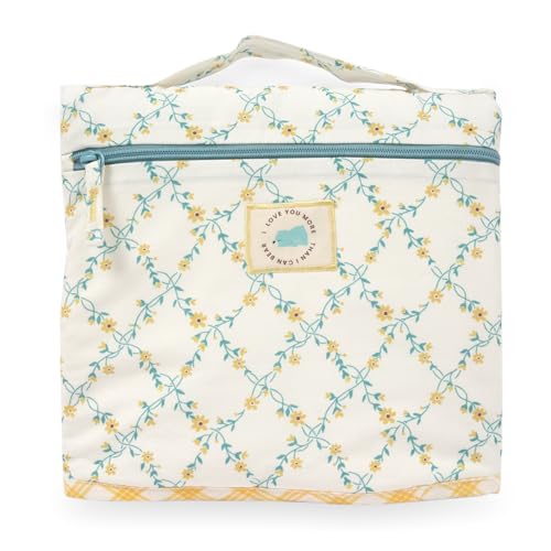 Tidy Sleep Baby Portable Diaper Changing Mat – Waterproof, Foldable Travel Mat with Storage Pockets & Soft Padding Pillow–Easy-to-Carry Changing Station Organizer for Newborns & Toddlers (Yellow Bloom Vines) - Image 1