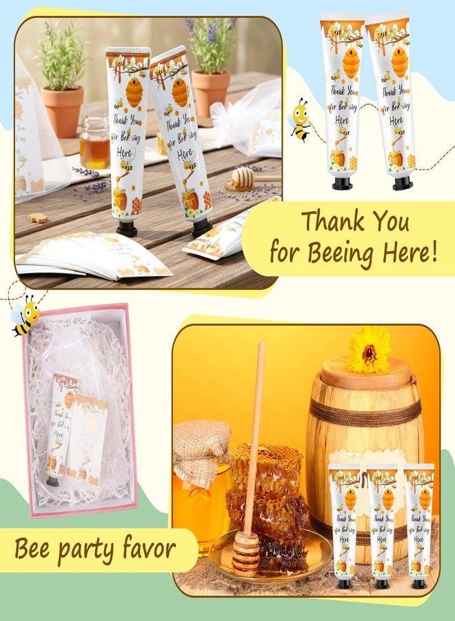 Swiffen 24 Sets Honey Hand Cream Gifts Bulk Bee Baby Shower Favors for Guest a Little Honey Is on The Way Thank You for Bee-ing Here Travel Size Lotion with Organza Bags - Image 5
