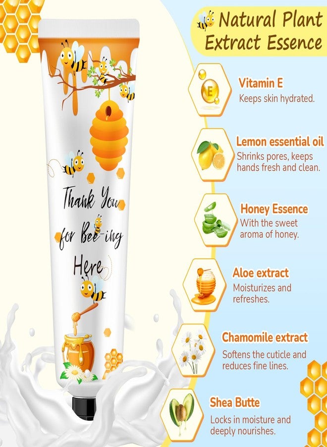Swiffen 24 Sets Honey Hand Cream Gifts Bulk Bee Baby Shower Favors for Guest a Little Honey Is on The Way Thank You for Bee-ing Here Travel Size Lotion with Organza Bags - Image 3