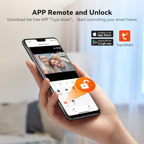 Tmezon Wireless Video Doorbell with Camera and Monitor WiFi Doorbell Intercom System, 1080P Camera with Monitor, Video Door Phone 7''Touch Screen, Motion Detection, No Monthly Fees, Tuya APP 2.4G/5G - Image 4