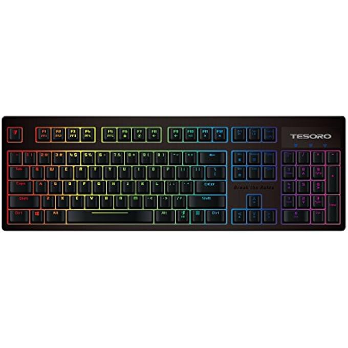 TESORO EXCALIBUR SPECTRUM G7SFL RED MECHANICAL SWITCH SINGLE INDIVIDUAL PER KEY FULL COLOR RGB LED BACKLIT ILLUMINATED MECHANICAL GAMING KEYBOARD TS-G7SFL (RD) - Image 1