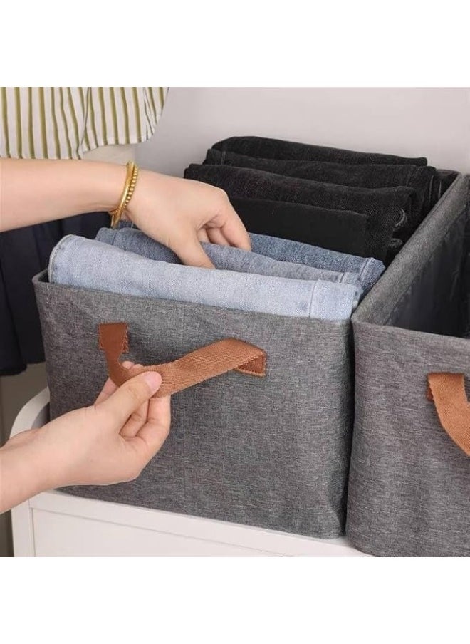 Generic 1pc Multi-purpose Canvas Storage Box for Clothes Pants Toys Sundry Foldable 44*28*14cm  - Image 4