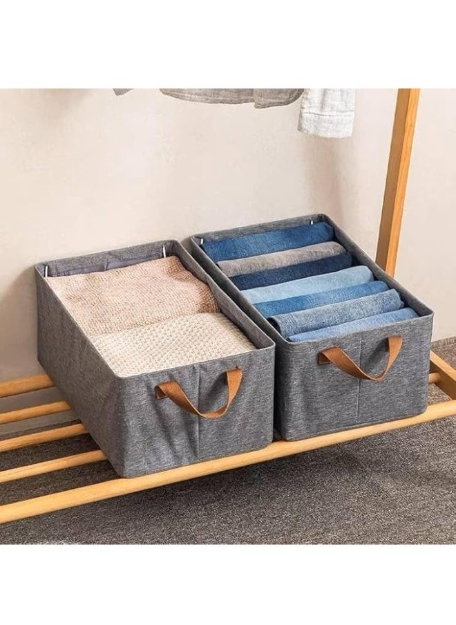 Generic 1pc Multi-purpose Canvas Storage Box for Clothes Pants Toys Sundry Foldable 44*28*14cm  - Image 1