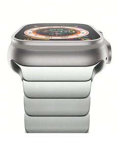 ELTRAZONE Stainless Steel Band for Apple Watch Ultra Band  Metal Strap with Folding Clasp for Apple Watch Series 8 7 6 5 4 3 2 1 for Men (Black, 49mm 45mm 44mm 42mm)  - Image 3