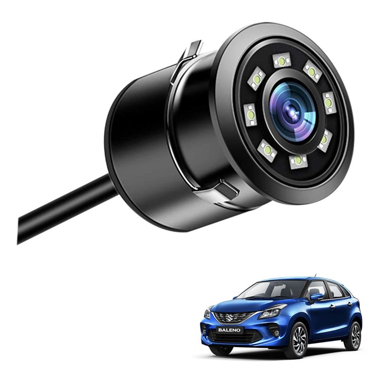 Asryd Car Rear Backup Camera, Rear View LED Night Vision Camera Waterproof 170 Degree Wide Angle, Black, Reverse Camera Parking Guide For Maruti Suzuki Baleno (1 LED Camera) - Image 5