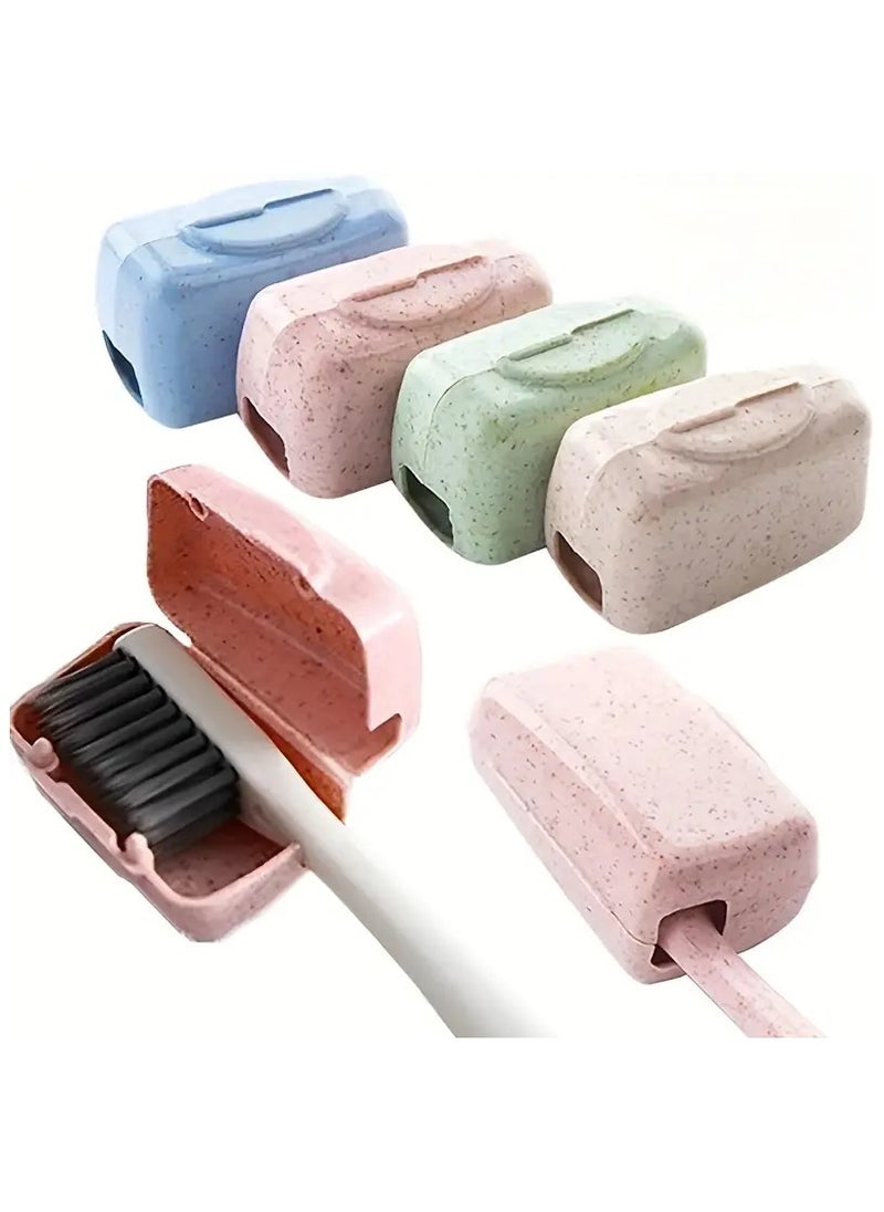 Goolsky 4Pcs Toothbrush Head Cover Caps Portable Tooth Brush Holder Protector Case For Travel Outdoor Camping Bathroom Organizer  - Image 1