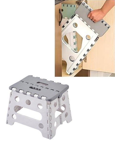 كرسي خطوة قابل للطي، مسند قدم بلاستيكي سميك، كرسي خارجي، يمكن حمله باليد، يتحمل حتى 240 رطلاً، مناسب للمطبخ، الحمام، الحديقة