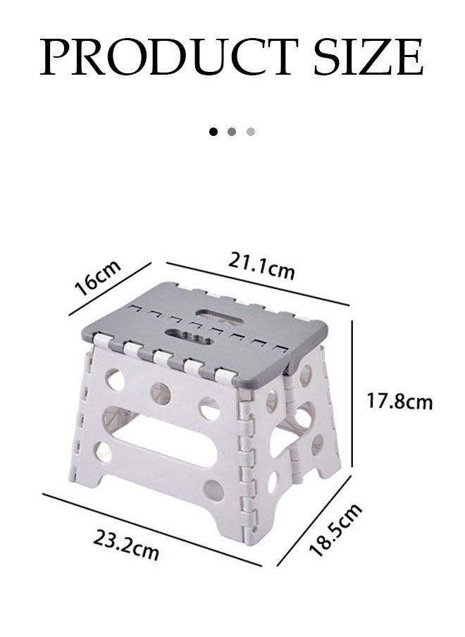 DUNISO - Folding step stool, plastic thick footstool outdoor stool, can be carried by hand, can bear up to 240 pounds, suitable for kitchen, bathroom, garden - Image 1