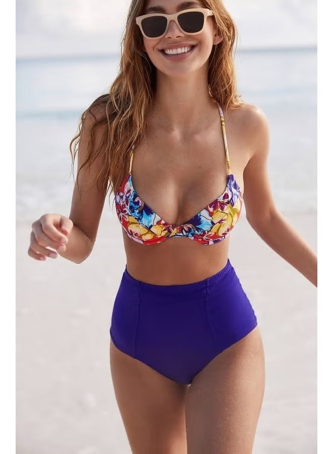 Angelsin Stylish Colorful Support Waist Bikini Top - Image 1