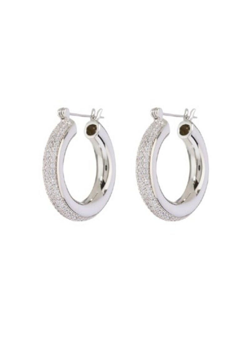Pave Stripe Baby Amalfi Hoops