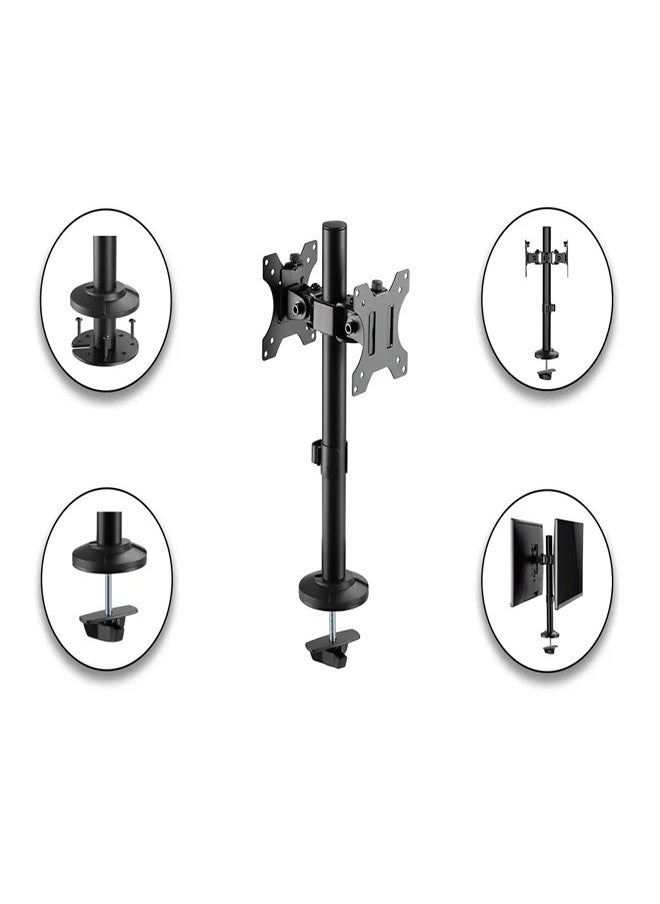Skill Tech SH DP02 Articulating Pole Mount Back-to-Back Dual Monitors Mount, Suitable For Most 17"-32" Screens, VESA 100x100mm, Max Load Capacity 8 Kg  - Image 2