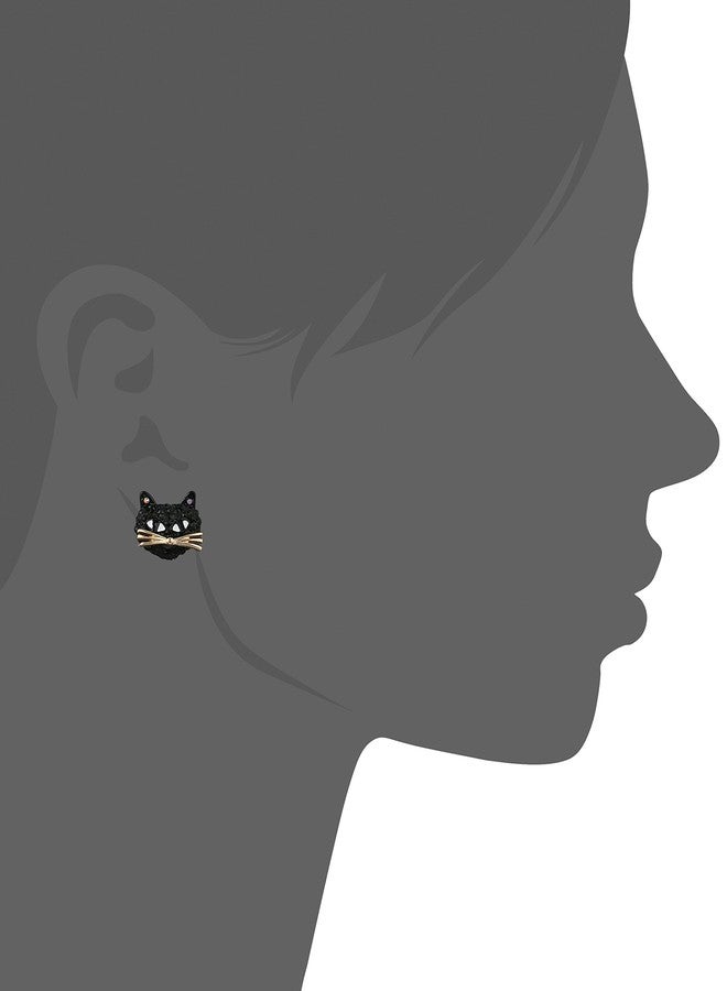Betsey Johnson Pave Cat Stud Earring - Image 2