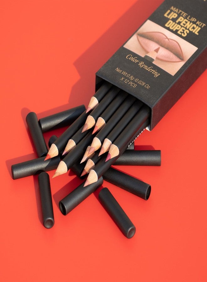 SHCOETY 24 Pcs Matte Lip Liner Set, Waterproof Longwear Lip Pencils, Smooth Soft High Pigmented Natural Lip Makeup (SH8007X+SH012X) - Image 5