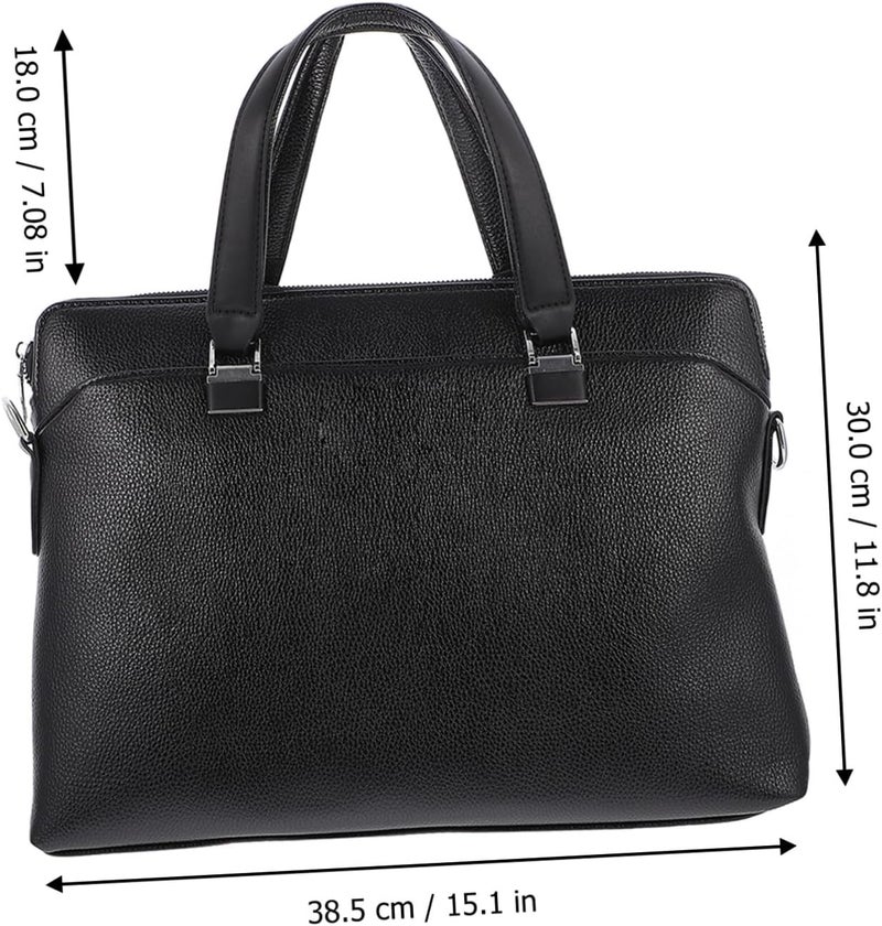 Angoily Fashion Business Briefcase Pu Leather Laptop Bag for Men Crossbody and Double Handle Design for Professionals and Students - Image 4