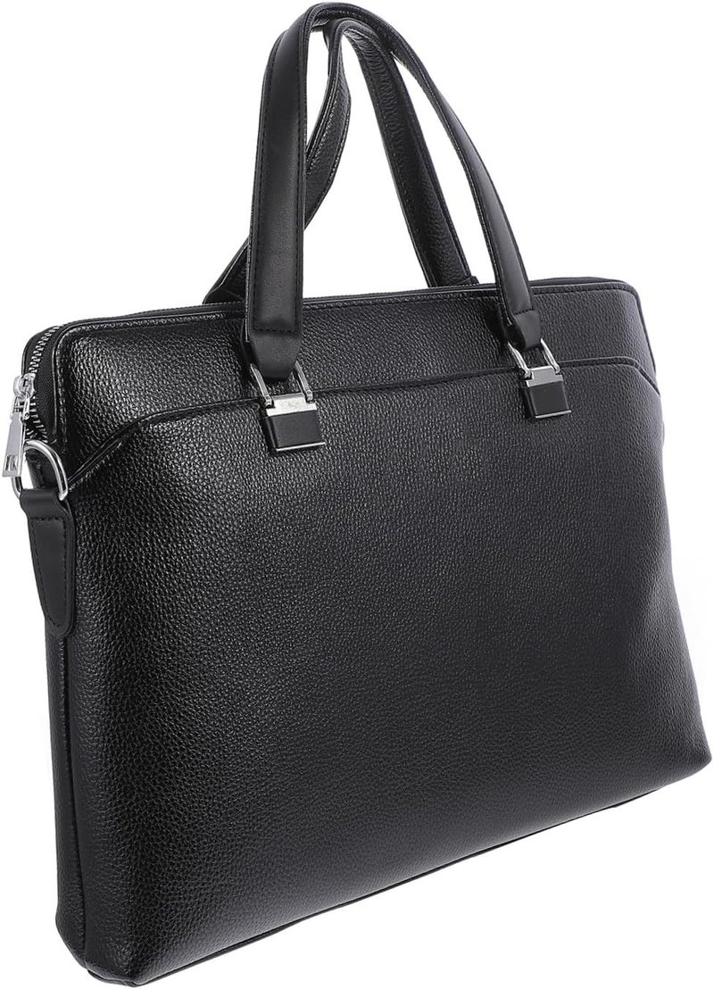 Angoily Fashion Business Briefcase Pu Leather Laptop Bag for Men Crossbody and Double Handle Design for Professionals and Students - Image 1