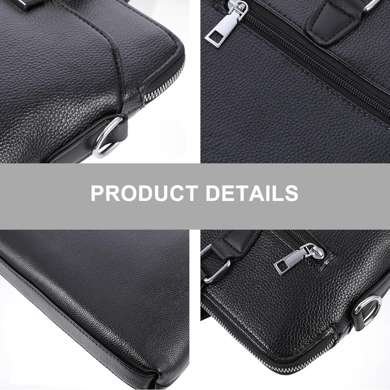 Angoily Fashion Business Briefcase Pu Leather Laptop Bag for Men Crossbody and Double Handle Design for Professionals and Students - Image 5