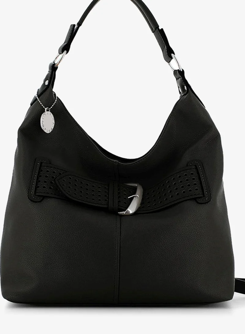 Marina Galanti Women's Badesi Leather-Effect Hobo Shoulder Bag - Black