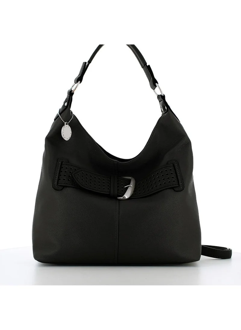 مارينا جالانتي Marina Galanti Women's Badesi Leather-Effect Hobo Shoulder Bag - Black