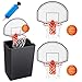 Liliful 2 Pack Indoor Trash Can Basketball Set Including 2 Clip on Hoop with Backboard 2 Inflatable Ball and 1 Pump Fun Indoor Basketball Game Office Stress Relief Toy Funny Birthday Gift - Image 2