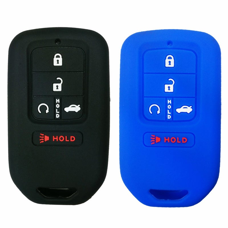 Coolbestda 2Pcs Coolbestda Silicone Full Protective Key Fob Remote Cover Case Skin Jacket for 2017 2018 2019 2020 2021 Honda Civic Accord Pilot CR-V 5 Buttons Smart Key A2C81642600 - Image 1