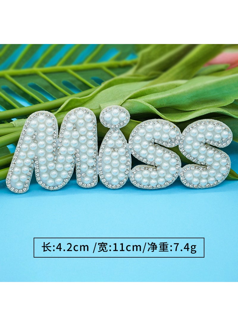 Generic Creative Rhinestone Heat Transfer Patch miss*4.2*11cm 