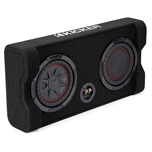 KICKER 48TRTP82 TRTP 8-inch Thin Down Firing Subwoofer and Passive Radiator Enclosure, 2-Ohm - Image 1