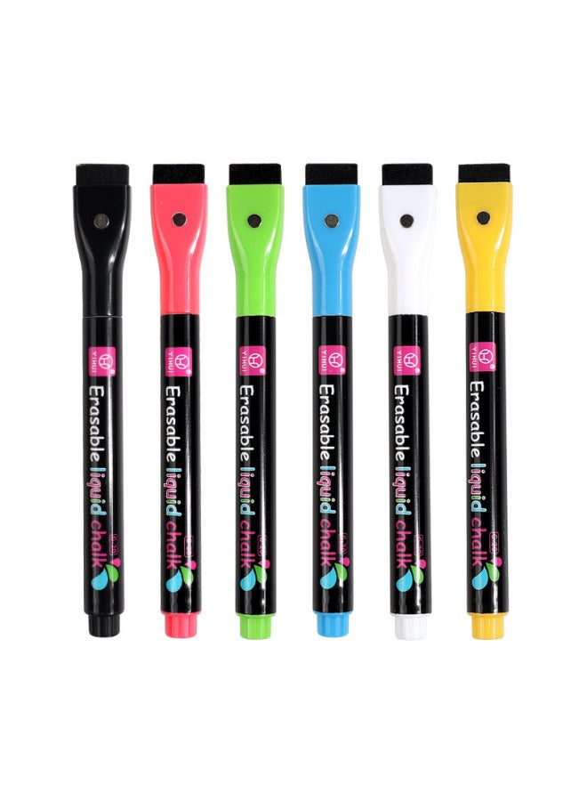 YIHUI Magnetic Erasable Light Board Pen Color Water Soluble Dustless Liquid Chalk Led Blackboard Highlighter Printable Log - Image 1