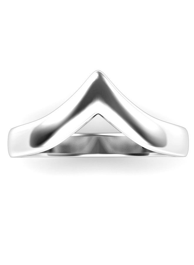 Metal Factory Sz 4 Sterling Silver 925 Chevron Stackable Ring - Image 2