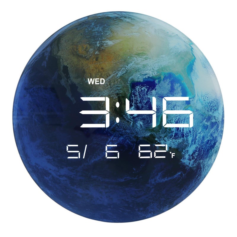 Nbdeal 13" Digital Wall Clock with LED Display, Calendar & Temperature, Automatic Dimming, 12/24hr Format, USB Powered, Wall & Desk Use - HUI-8859 - Image 1