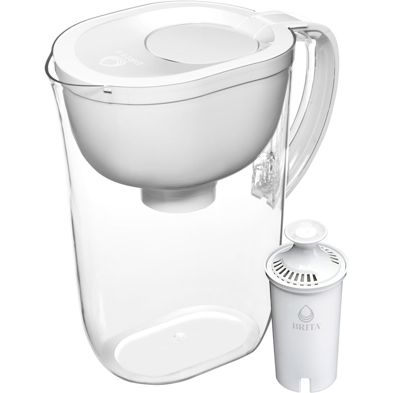 BRITA Brita Large Water Filter Pitcher for Tap and Drinking Water, Includes 1 Standard Filter, BPA-Free, Lasts Two Months, 10-Cup Capacity, Bright White  - Image 3