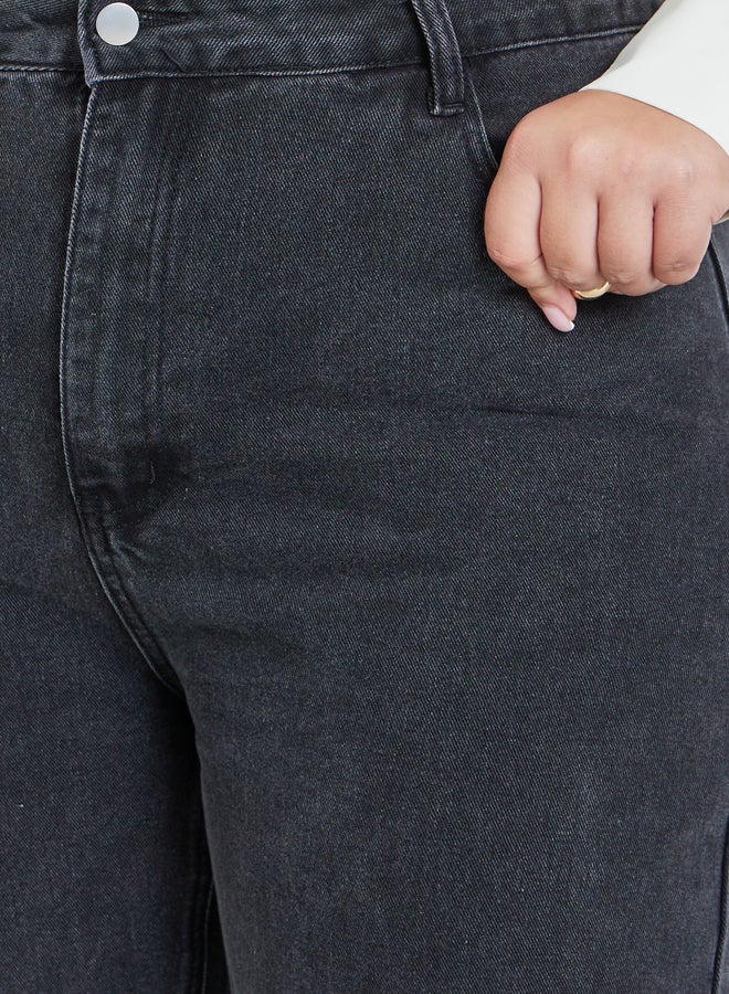 Styli Plus High Rise Straight Fit Jeans - Image 3
