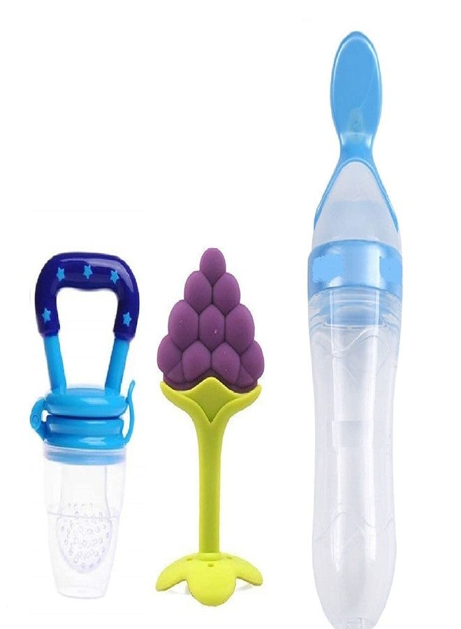 Gilli Shopee Baby Fruit Feeder & Baby Fruit Nibbler & Silicone Teether for 6 to 12 Months Baby (Combo Save Pack) - Image 1