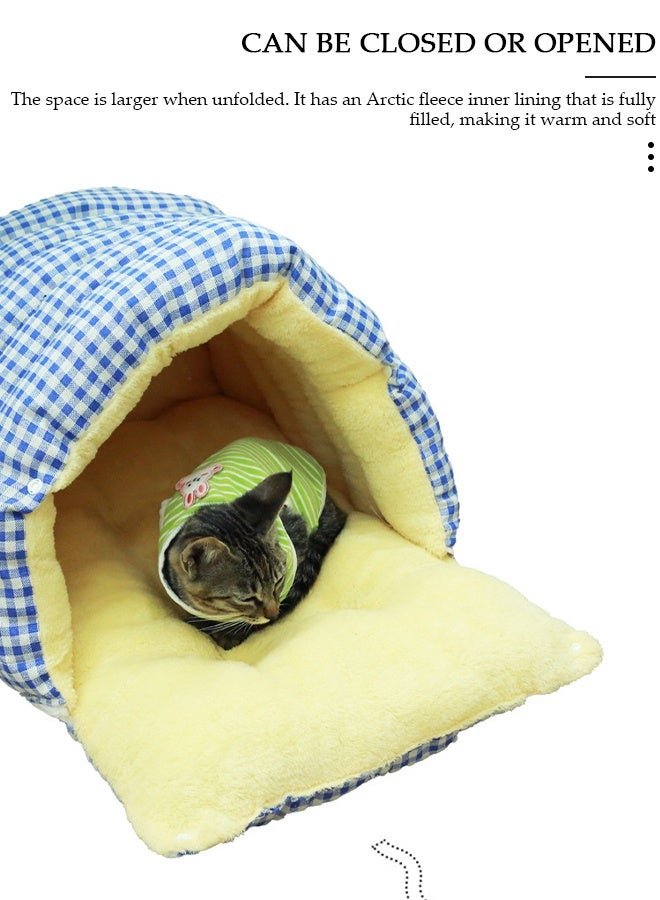 DUNISO Half-Enclosed Cat Bed,Cat House, Cat Cave, Cat Sleeping Bed,Soft Plush Indoor Pet Bed Sofa,Washable Dog Bed,Portable Winter Warm Pet Bed Puppy Dog Calming Bed,Foldable Pet Cave Bed for Dogs and Small Cats - Image 5