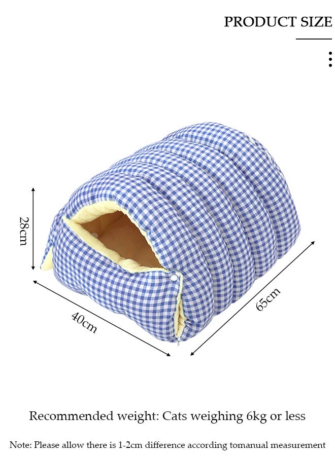 DUNISO Half-Enclosed Cat Bed,Cat House, Cat Cave, Cat Sleeping Bed,Soft Plush Indoor Pet Bed Sofa,Washable Dog Bed,Portable Winter Warm Pet Bed Puppy Dog Calming Bed,Foldable Pet Cave Bed for Dogs and Small Cats - Image 2