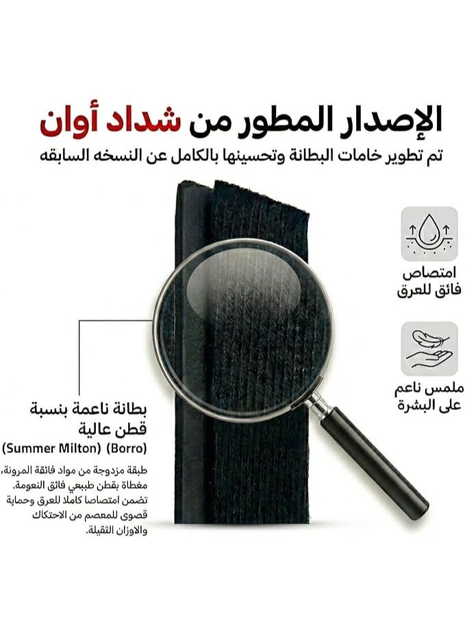 أحزمة رفع على شكل الرقم 8 مع حشوة ناعمة فاخرة للصالات الرياضية ورفع الأثقال - توفر دعمًا أفضل للقبضة وثباتًا أكبر - أحزمة رياضية على شكل الرقم 8 لتمارين القوة - زوج - Image 3