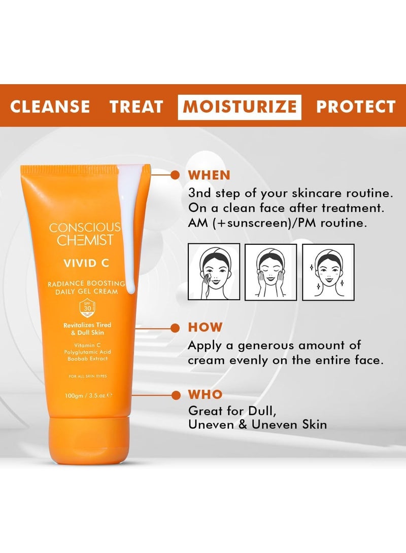 كيميائي واعي كريم جل يومي معزز للإشراق فيفيد سي مع حماية من الشمس SPF 30+، 100 جرام - Image 3