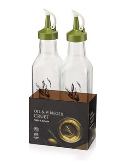 QLUX 2 Pcs Glass Oil Bottle  Set  - Image 2