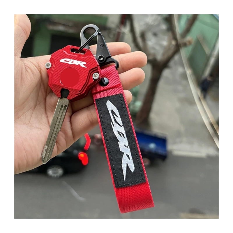 غطاء مفتاح متوافق لدراجات CBR650R 600RR 1000RR 500R 250RR مع سلسلة مفاتيح من قشرة التيتانيوم - Image 5