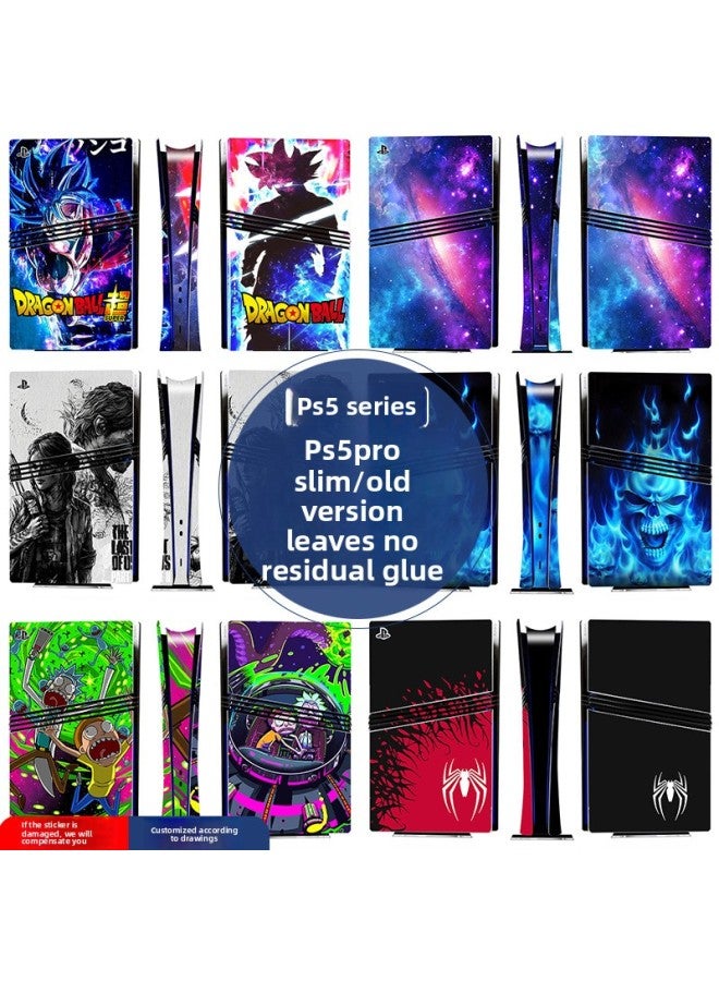 Suitable For PS5Pro Sticker Pain Sticker Game Host Color Sticker PS5 Digital Full Body Sticker Handle Non-slip-Color:Ps5pro--41 (digital Version) - Image 2