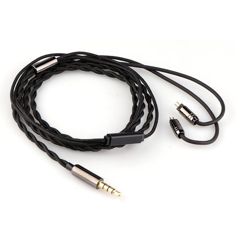 كابل مراقبة داخل الأذن Tripowin Zombur، كابل IEM سلكي HiFi عالي النقاء 4N خالي من الأكسجين OFC، طبقة خارجية من خيوط القطن، مقبس صوتي 3.5 مم للموسيقيين وهواة الصوت (مع ميكروفون، 2pin 0.78 مم) - Image 1