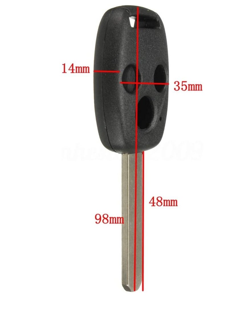 althiqahkey - 3 Buttons Remote Key Case Fob Shell Replace For Honda Accord Fit Civic CRV Pilot Hrv - Image 1