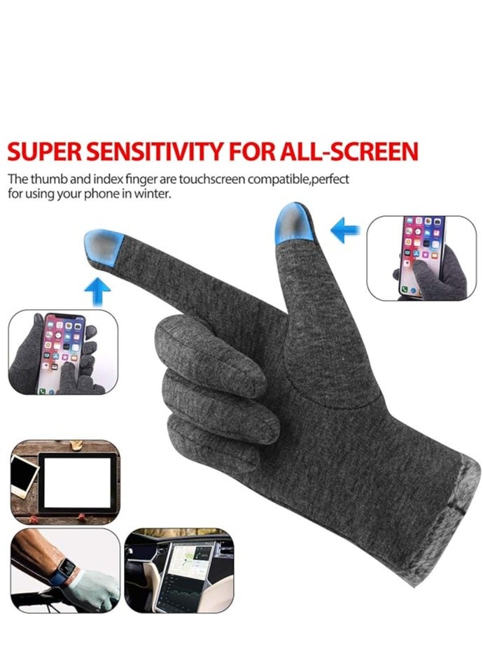 Excefore Women Winter Gloves Warm Touchscreen Gloves Windproof Gloves for Women Girls Ladies Winter Using Gifts - Image 2