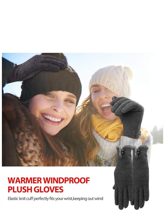 Excefore Women Winter Gloves Warm Touchscreen Gloves Windproof Gloves for Women Girls Ladies Winter Using Gifts - Image 4