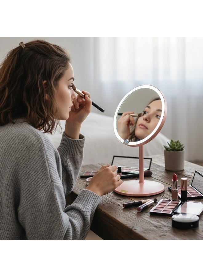Sunely LED Makeup Mirror with Adjustable Stand, Vanity Mirror with Light, White Color - Image 2