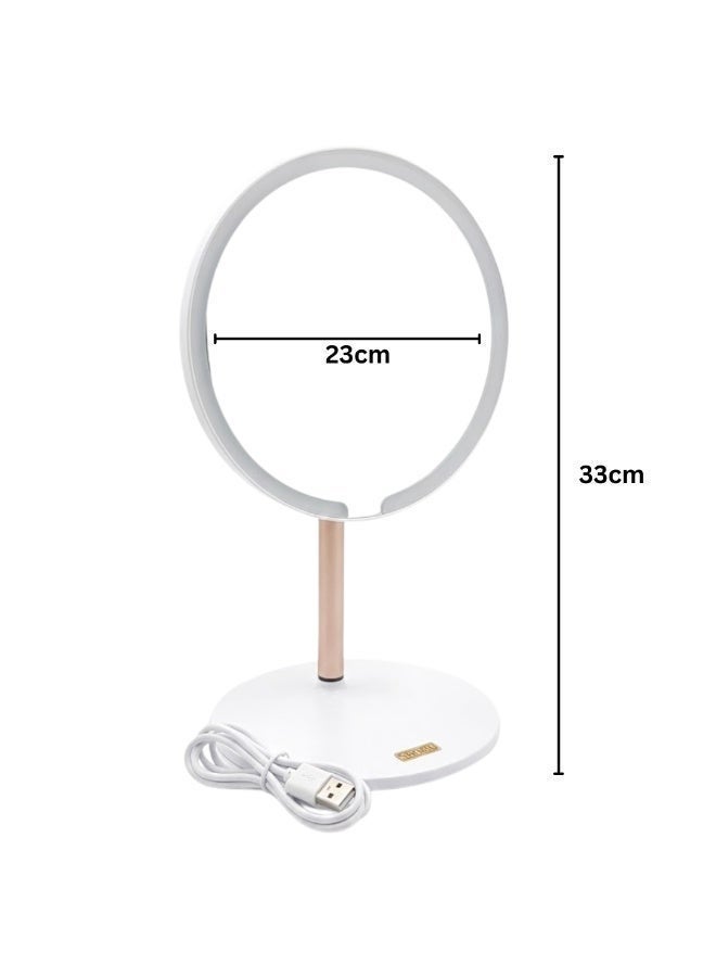 Sunely LED Makeup Mirror with Adjustable Stand, Vanity Mirror with Light, White Color - Image 3